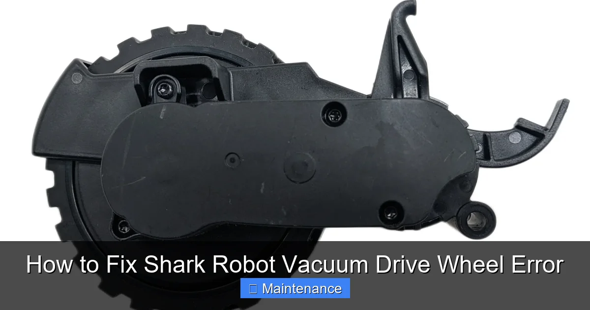 How to Fix Shark Robot Vacuum Drive Wheel Error