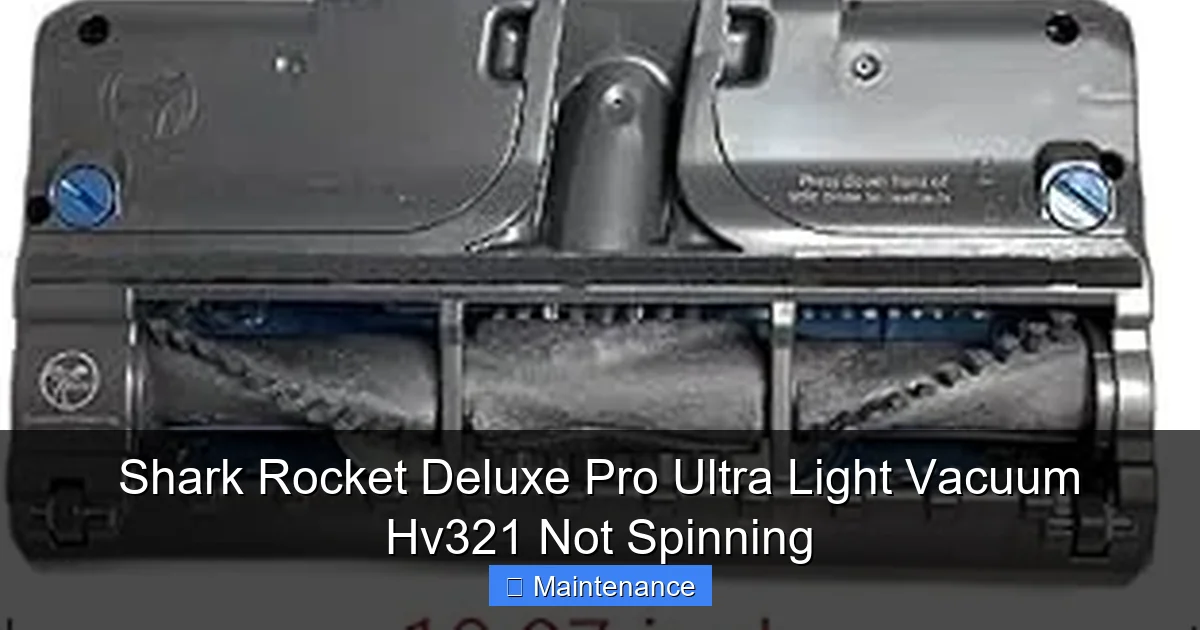 Shark Rocket Deluxe Pro Ultra Light Vacuum Hv321 Not Spinning