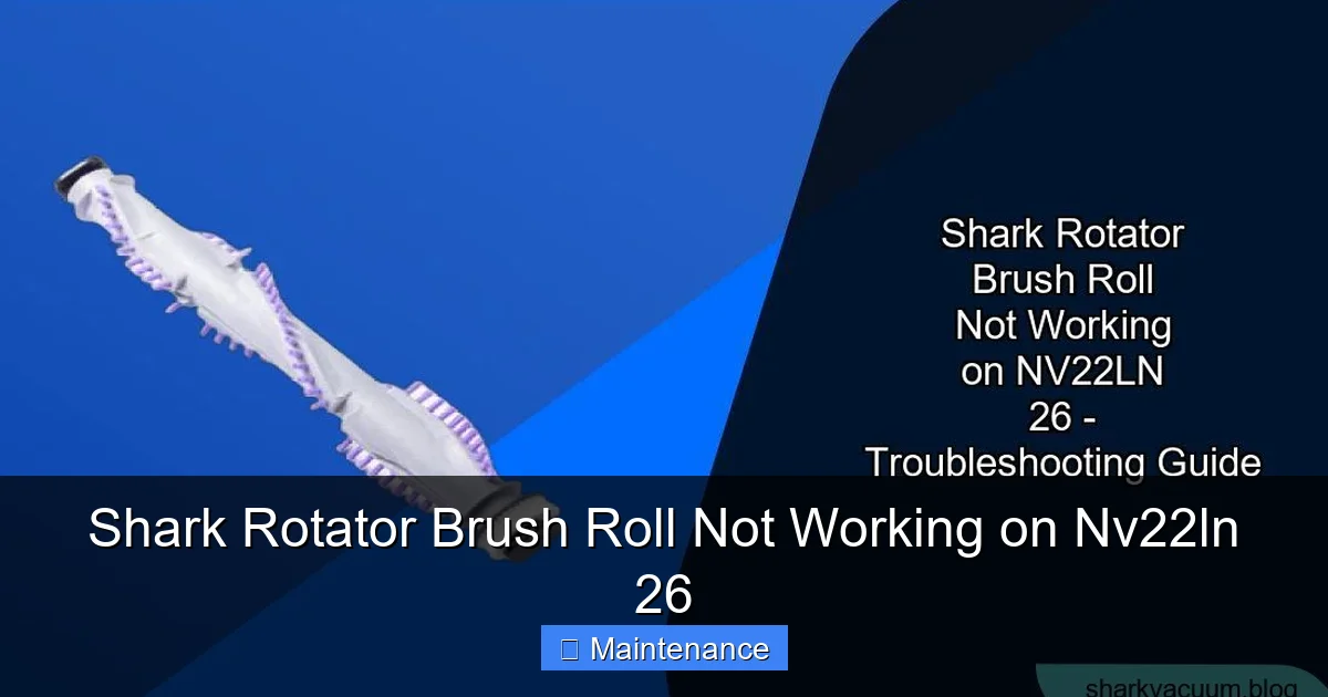 Shark Rotator Brush Roll Not Working on Nv22ln 26