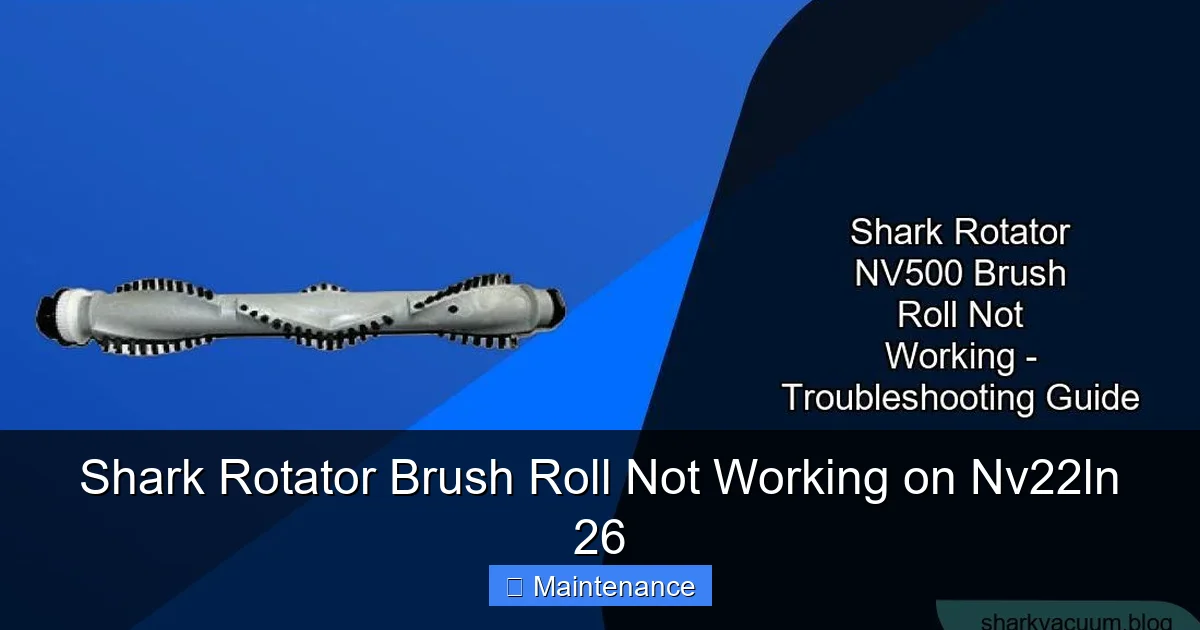Shark Rotator Brush Roll Not Working on Nv22ln 26
