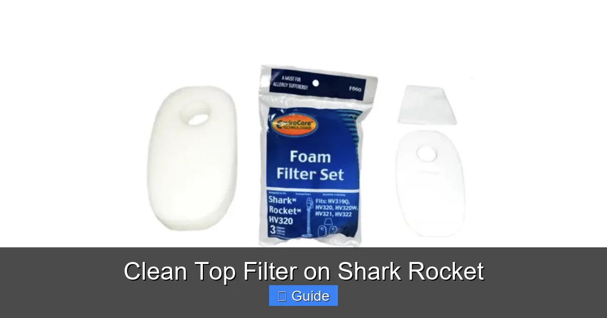 Clean Top Filter on Shark Rocket