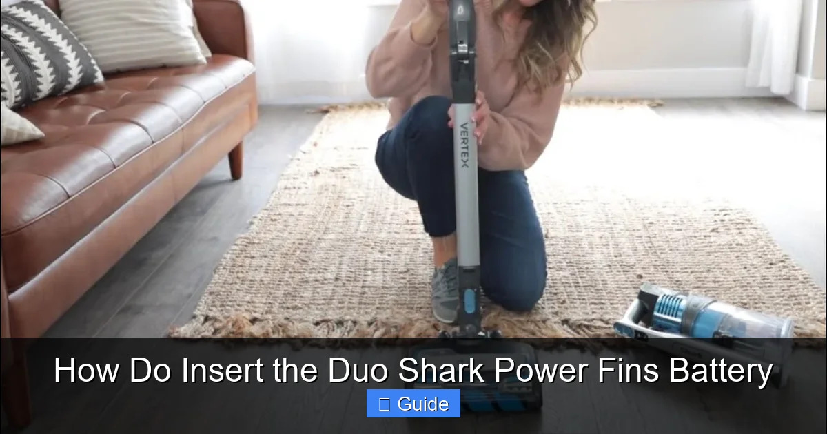 How Do Insert the Duo Shark Power Fins Battery