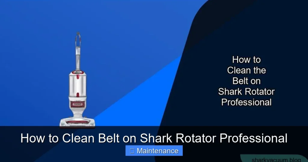How to Clean Belt on Shark Rotator Professional