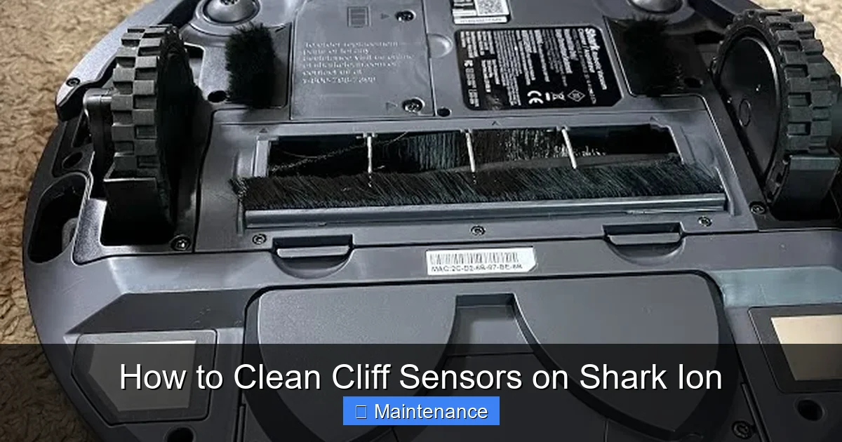 How to Clean Cliff Sensors on Shark Ion