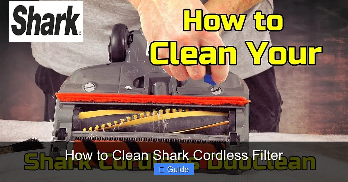 How to Clean Shark Cordless Filter