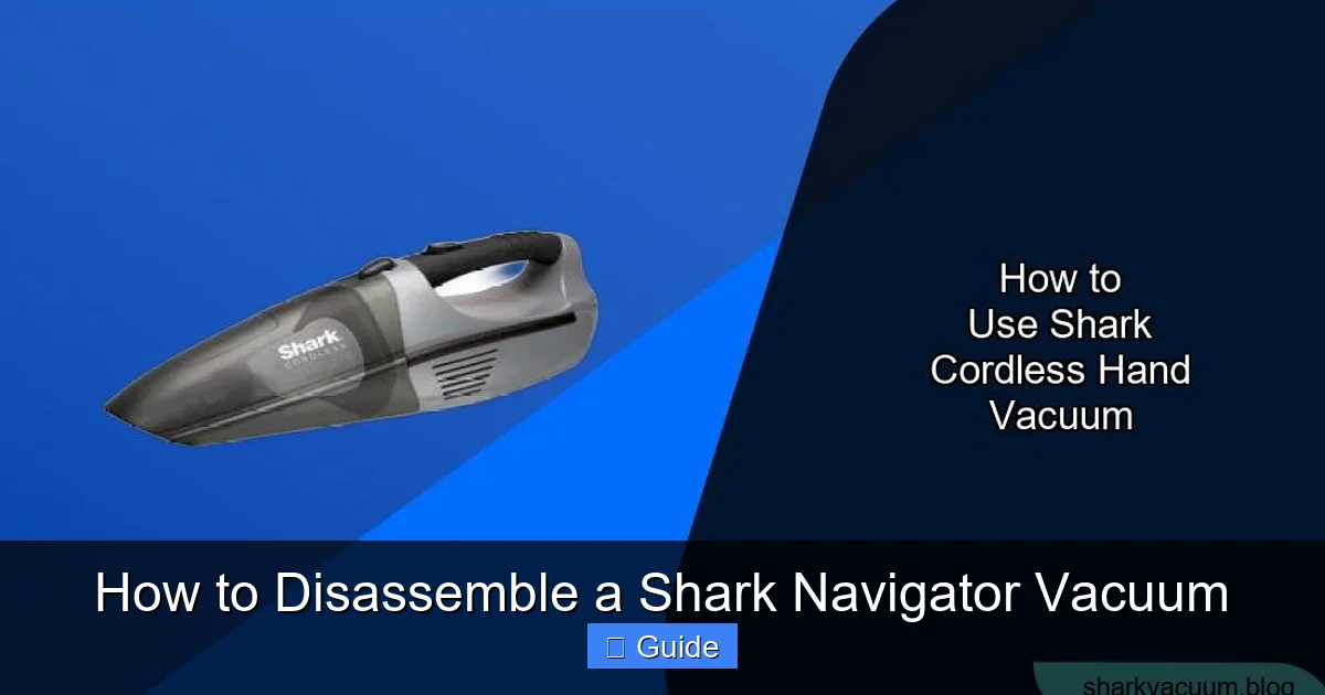 How to Disassemble a Shark Navigator Vacuum