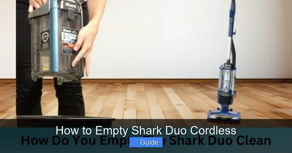 How to Empty Shark Duo Cordless