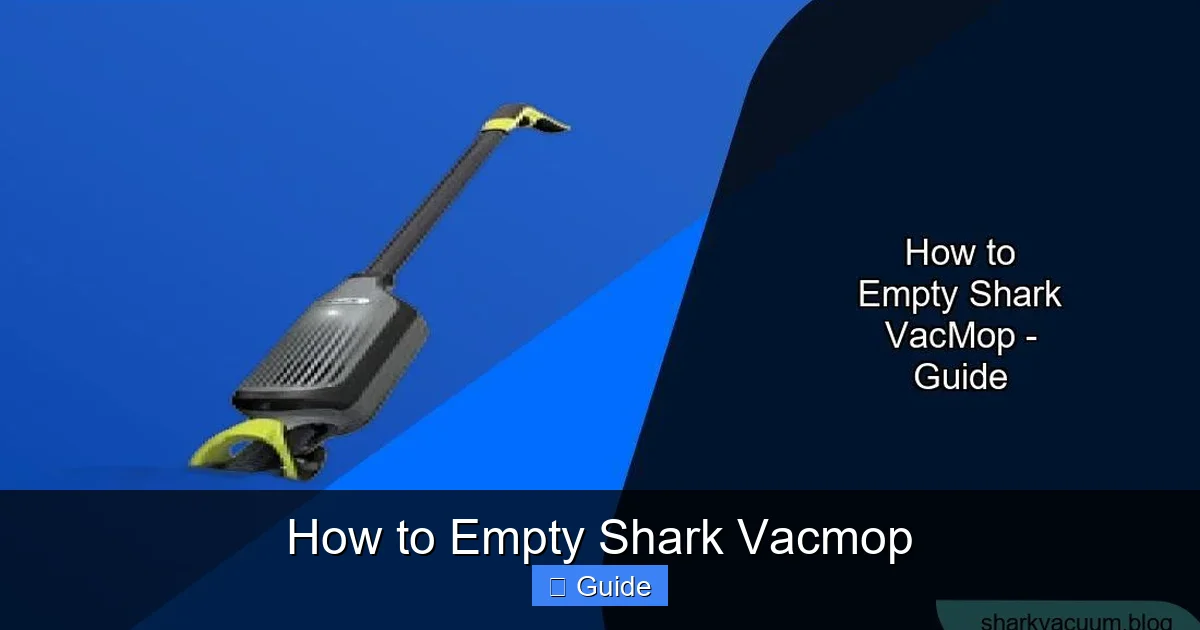 How to Empty Shark Vacmop