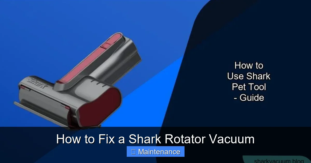 How to Fix a Shark Rotator Vacuum