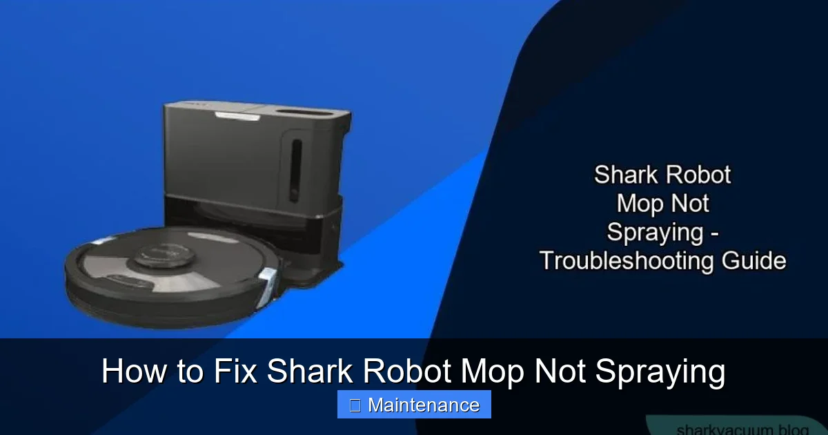 How to Fix Shark Robot Mop Not Spraying