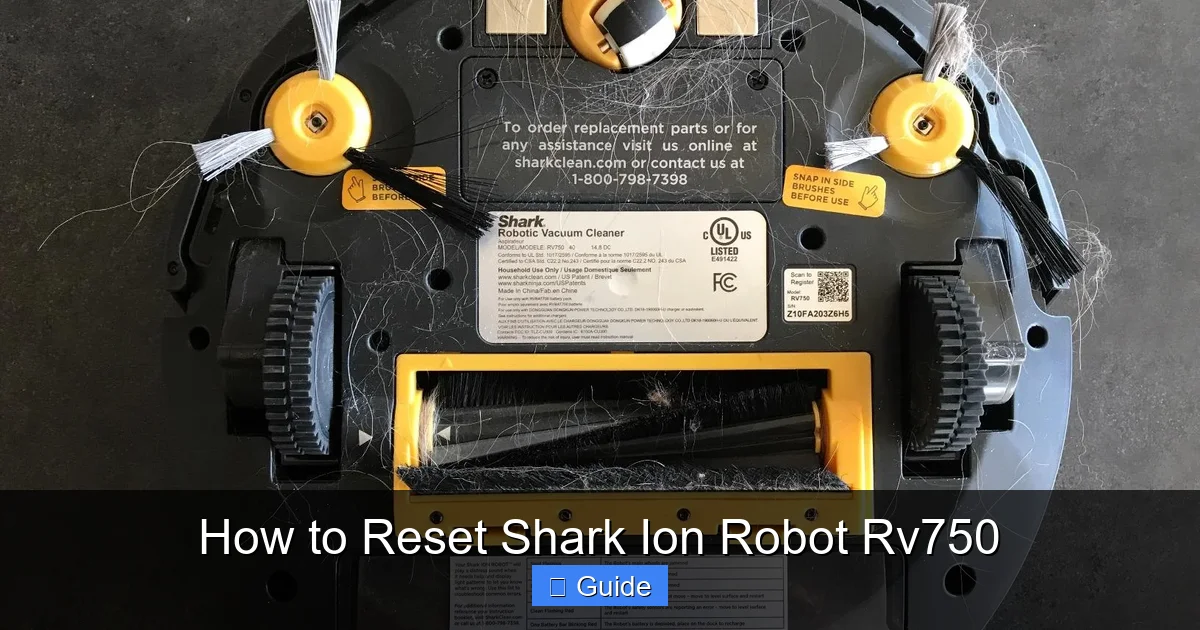 How to Reset Shark Ion Robot Rv750