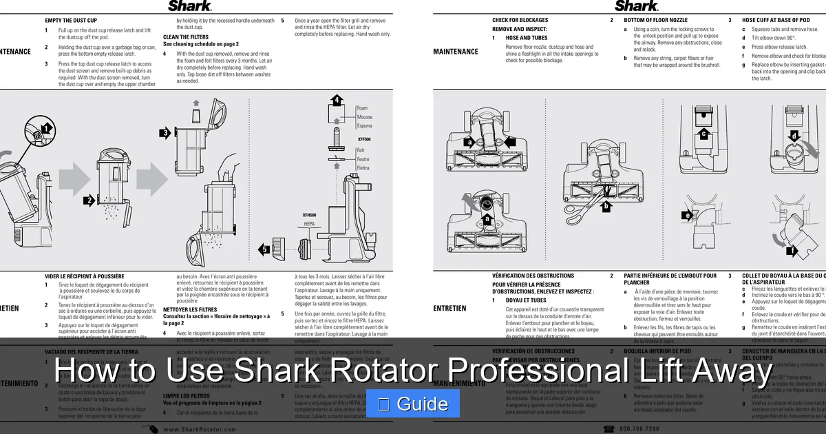 How to Use Shark Rotator Professional Lift Away