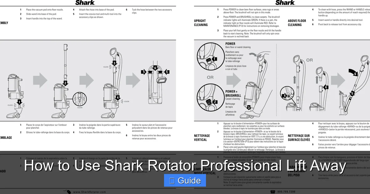 How to Use Shark Rotator Professional Lift Away