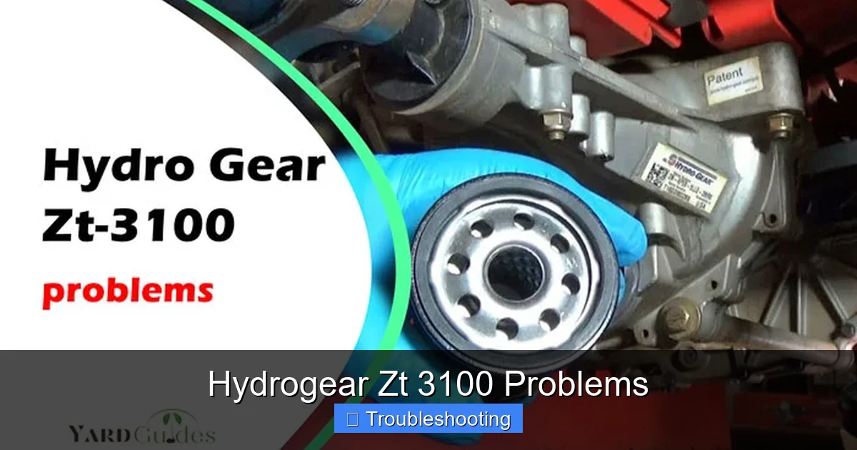 Hydrogear Zt 3100 Problems