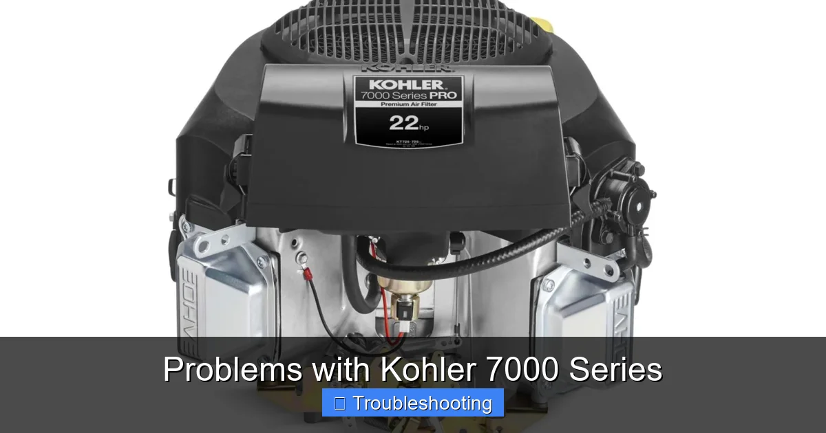 Problems with Kohler 7000 Series
