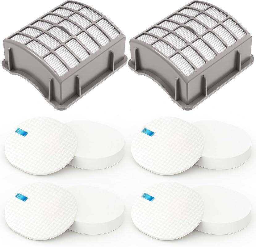 Colorfullife 4 Foam + 2 Post-Motor HEPA Filters for Shark Navigator Pr