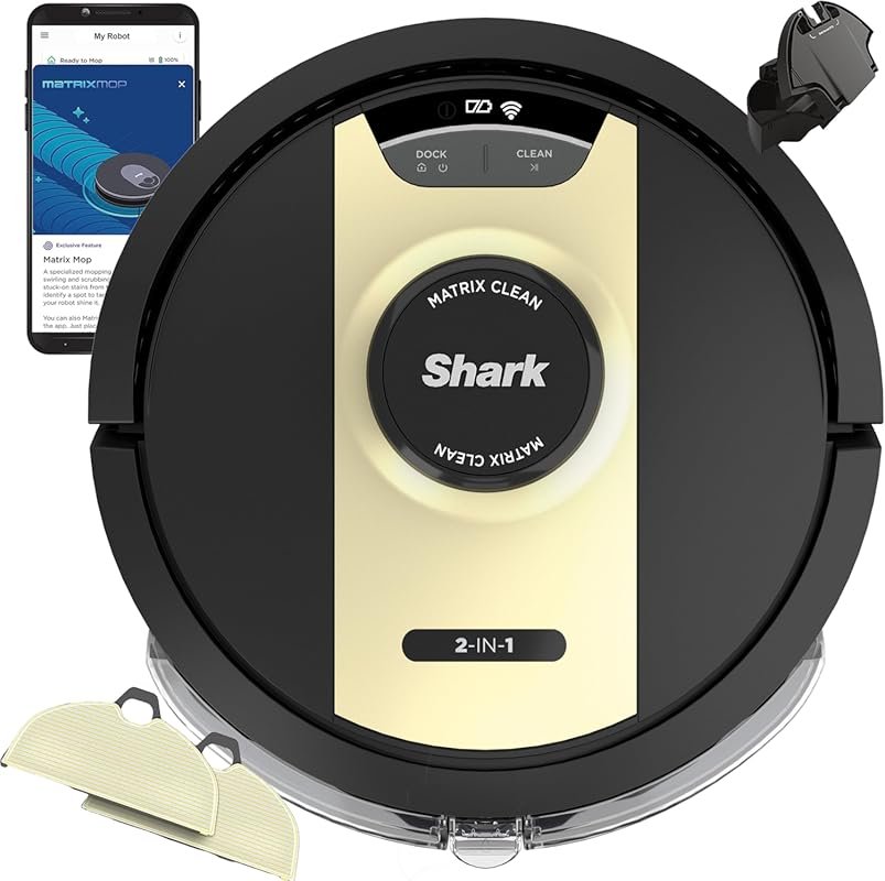 Shark RV2410WD IQ Robot Vacuum Mop with Row-by-Row Cleaning for Pet Ha
