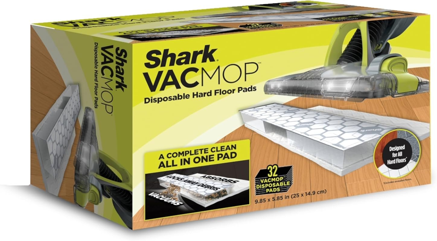 Shark VMP32 VACMOP Disposable Floor Pad Refills for VM180 and VM252 wi
