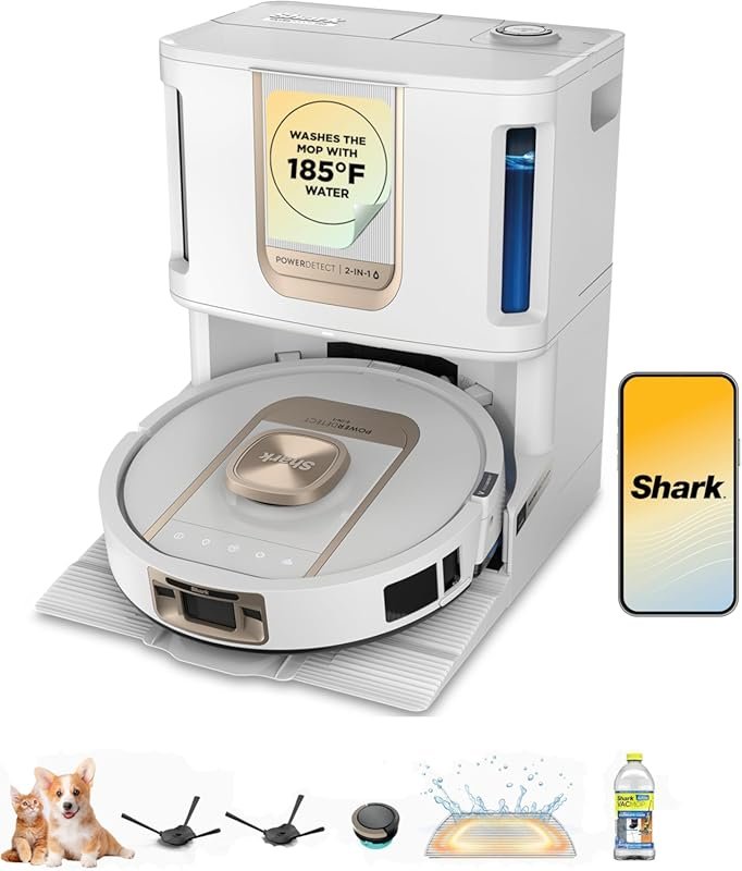 Shark PowerDetect ThermaCharged NeverTouch Pro Robot Vacuum & Mop Comb