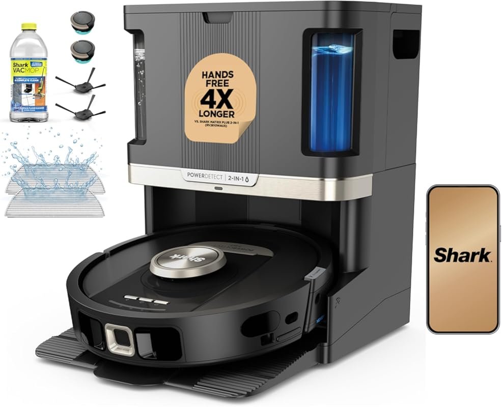 Shark PowerDetect NeverTouch Pro Robot Vacuum & Mop, Self-Emptying, Se