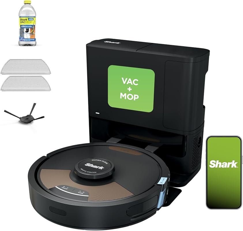 Shark Matrix Plus 2-in-1 Robot Vacuum Mop Sonic Mopping, Home Mapping,