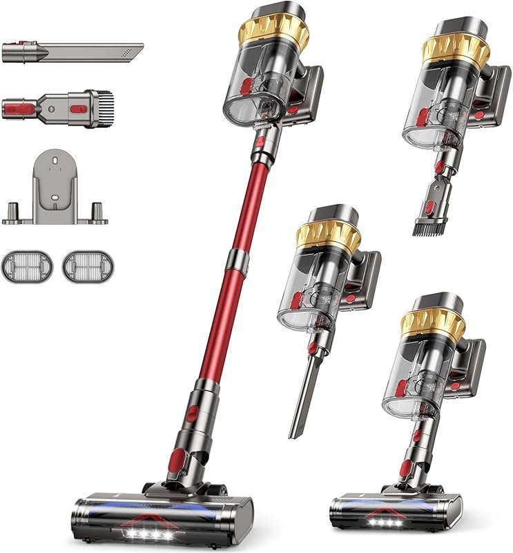 650W Cordless Vacuum with 55KPa Suction, 75-Min Runtime, 2.5L Capacity