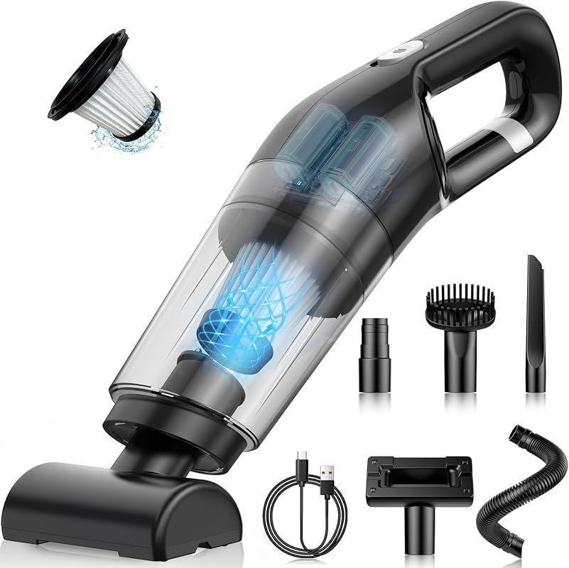26,000 Pa Cordless Handheld Vacuum with High Power Suction for Car Det