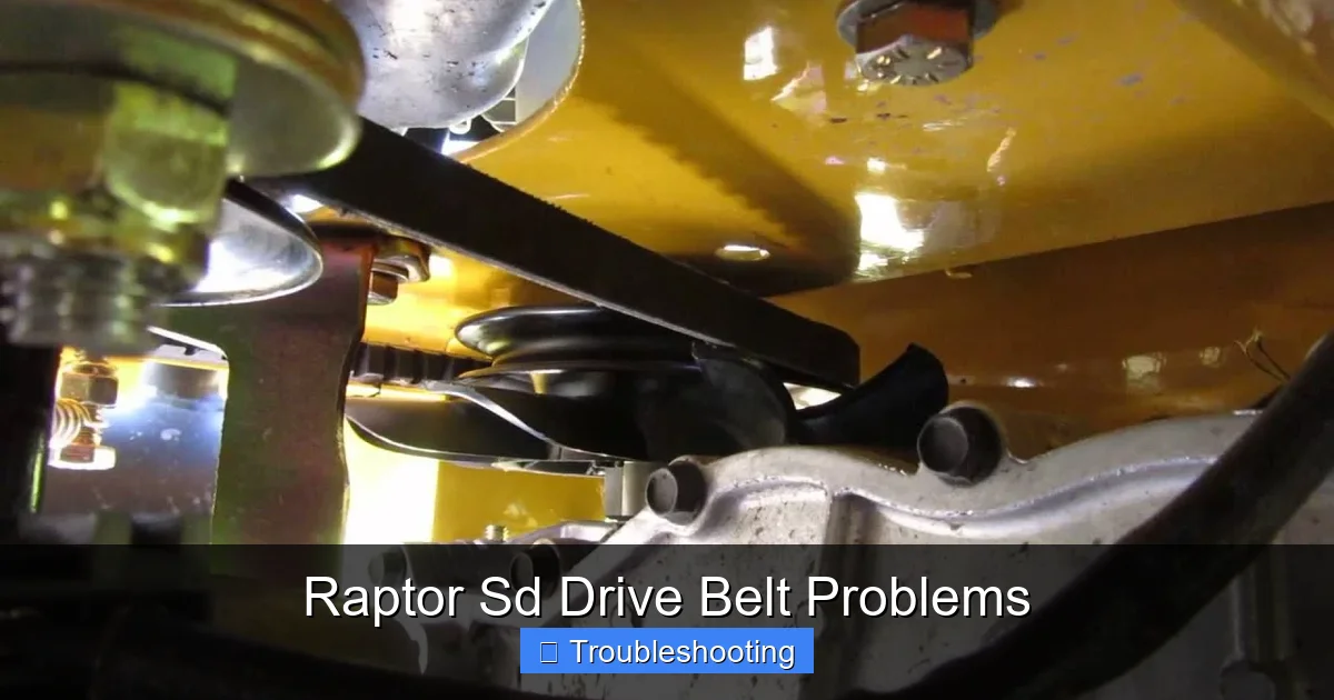 Raptor Sd Drive Belt Problems