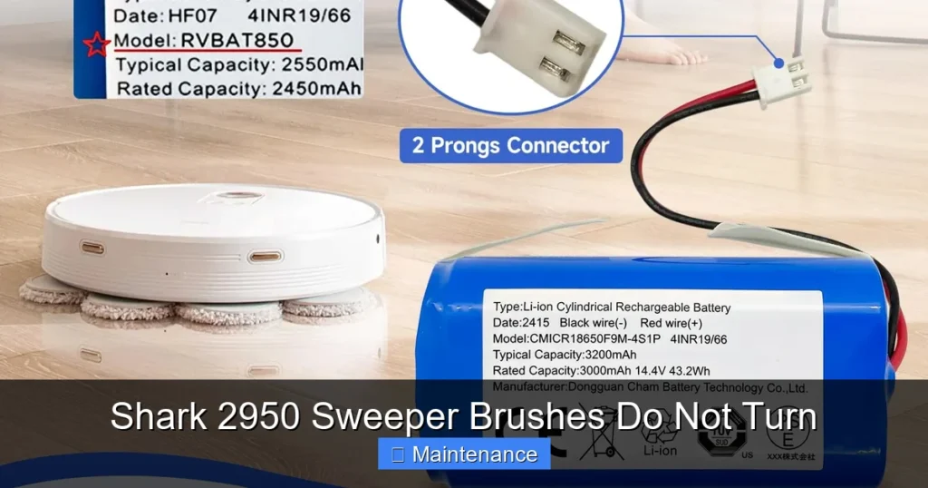 Shark 2950 Sweeper Brushes Do Not Turn