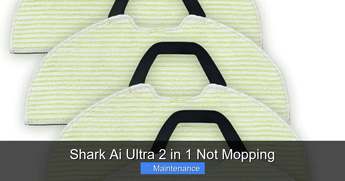 Shark Ai Ultra 2 in 1 Not Mopping