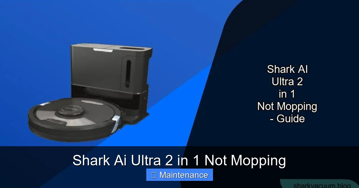Shark Ai Ultra 2 in 1 Not Mopping