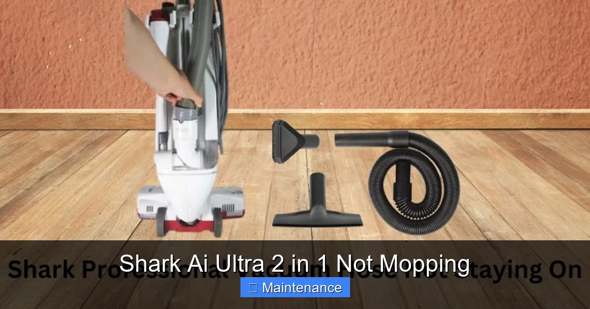 Shark Ai Ultra 2 in 1 Not Mopping