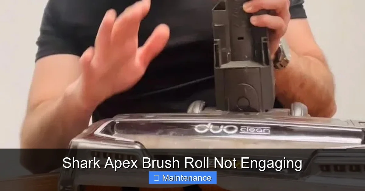 Shark Apex Brush Roll Not Engaging