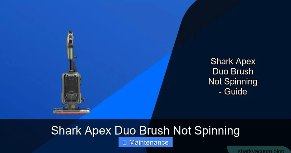 Shark Apex Duo Brush Not Spinning