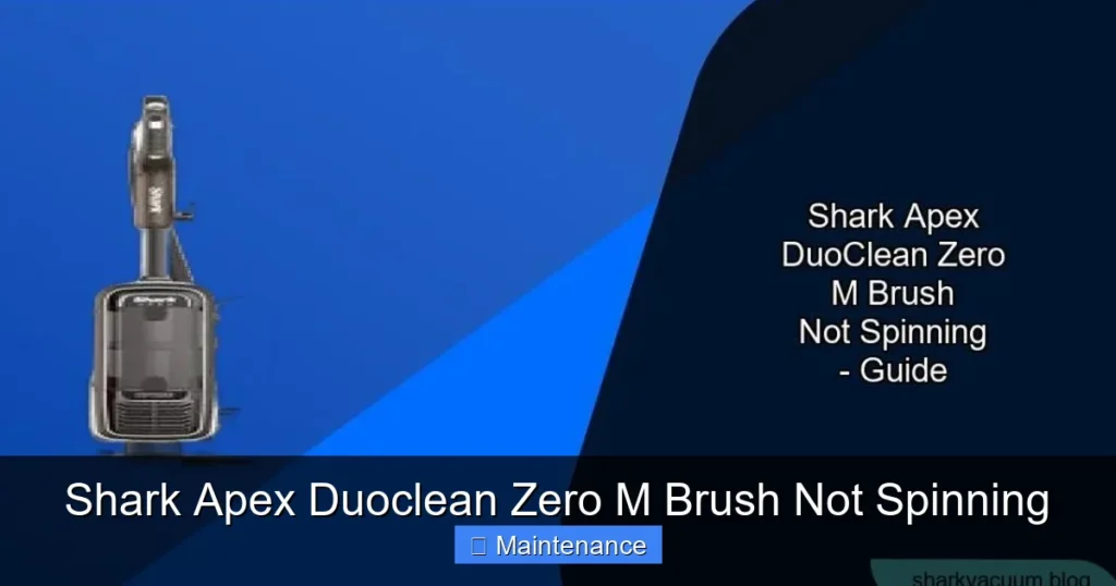 Shark Apex Duoclean Zero M Brush Not Spinning