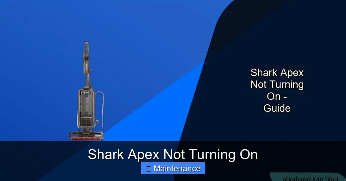 Shark Apex Not Turning On