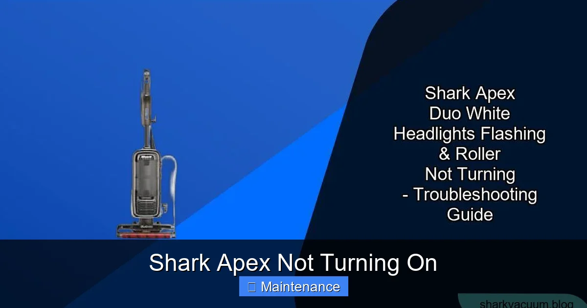 Shark Apex Not Turning On