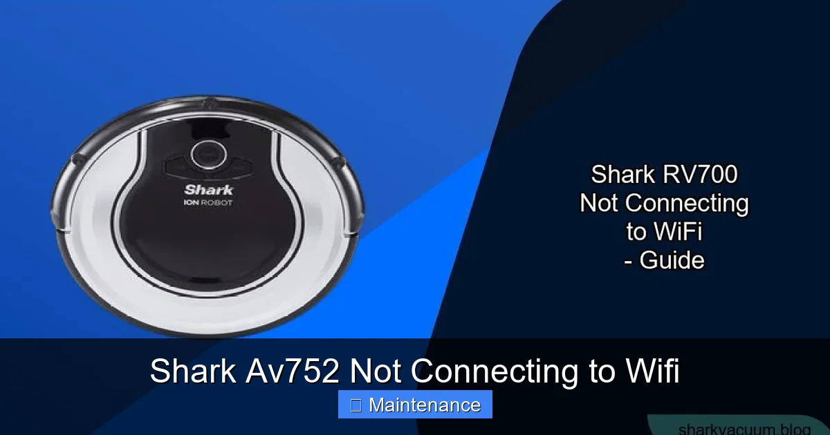 Shark Av752 Not Connecting to Wifi