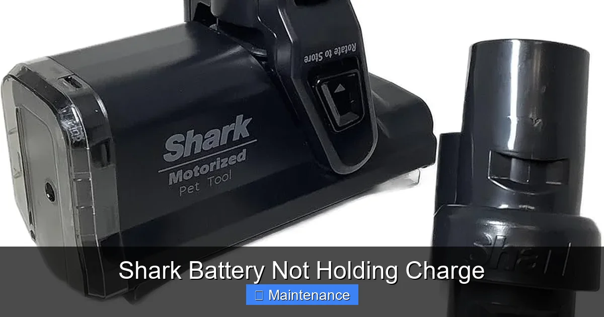 Shark Battery Not Holding Charge