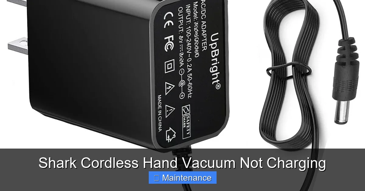 Shark Cordless Hand Vacuum Not Charging