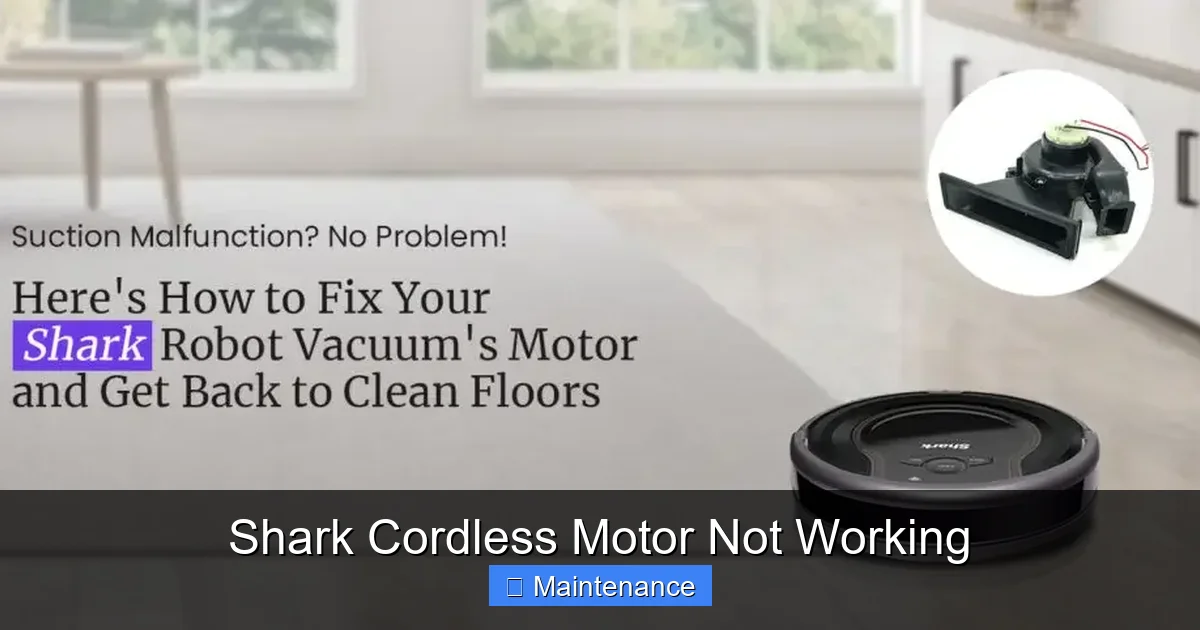 Shark Cordless Motor Not Working