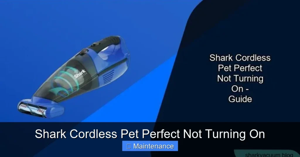 Shark Cordless Pet Perfect Not Turning On