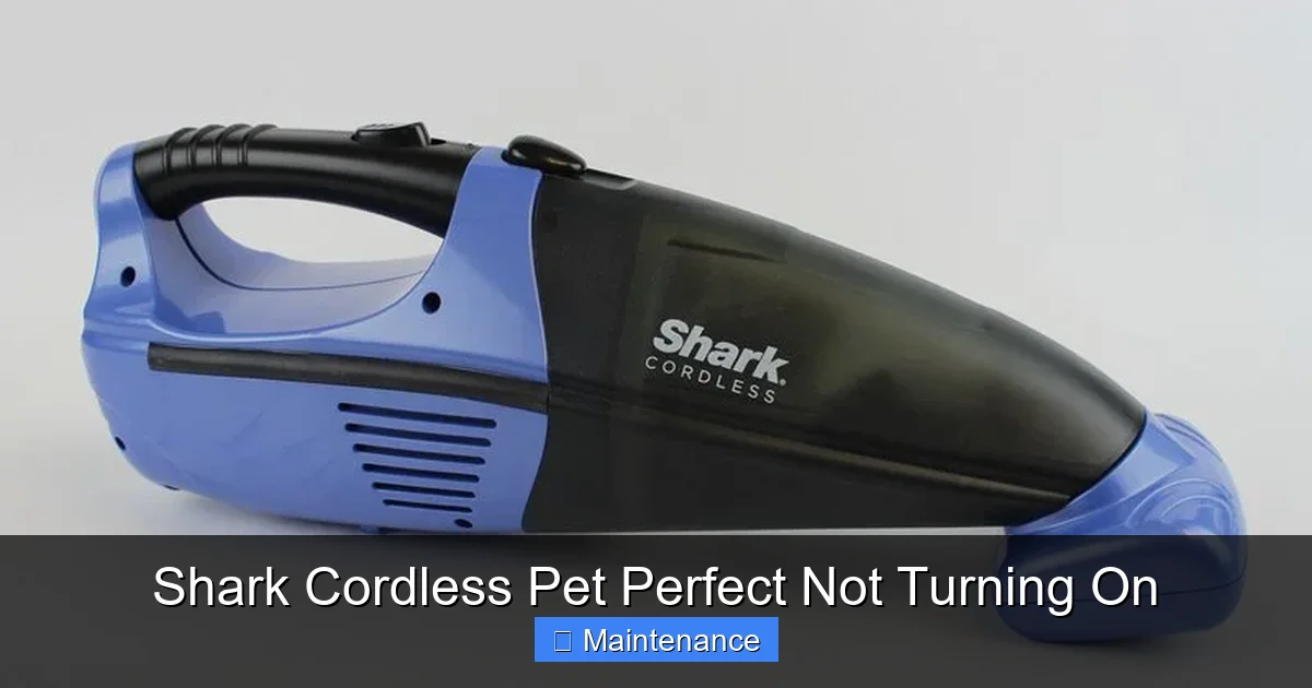 Shark Cordless Pet Perfect Not Turning On