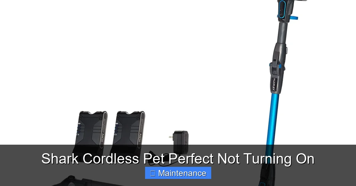 Shark Cordless Pet Perfect Not Turning On