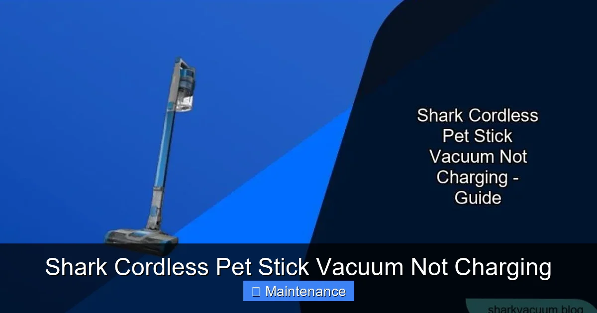 Shark Cordless Pet Stick Vacuum Not Charging