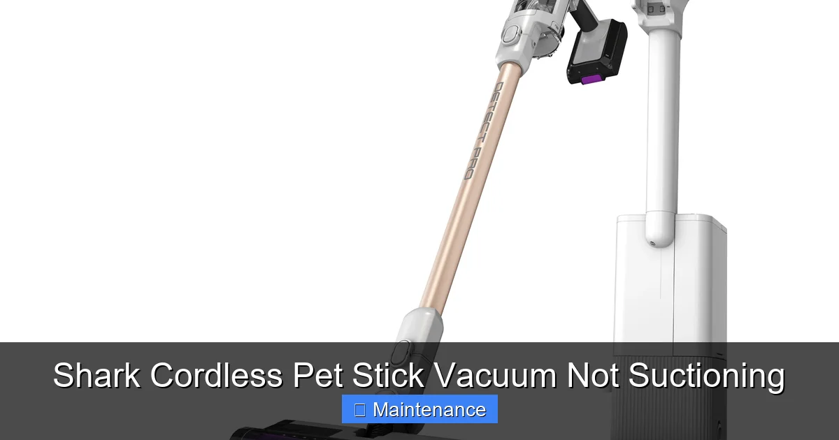 Shark Cordless Pet Stick Vacuum Not Suctioning