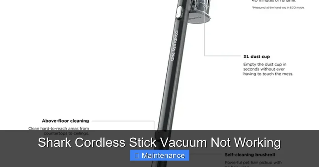 Shark Cordless Stick Vacuum Not Working