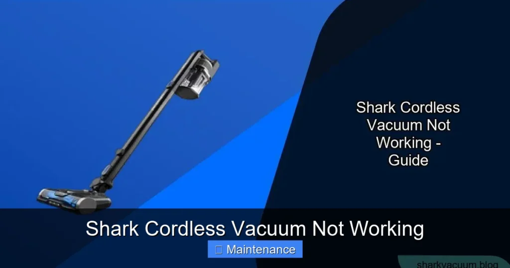 Shark Cordless Vacuum Not Working