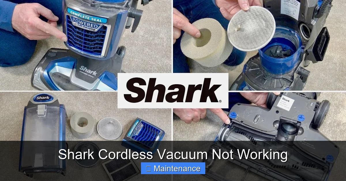 Shark Cordless Vacuum Not Working