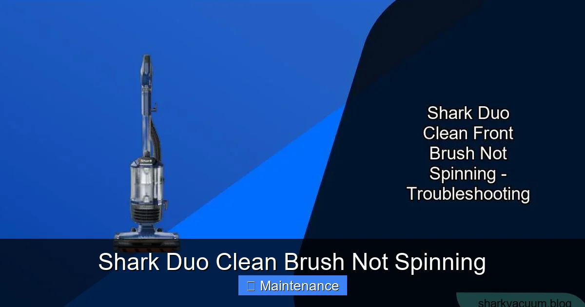 Shark Duo Clean Brush Not Spinning